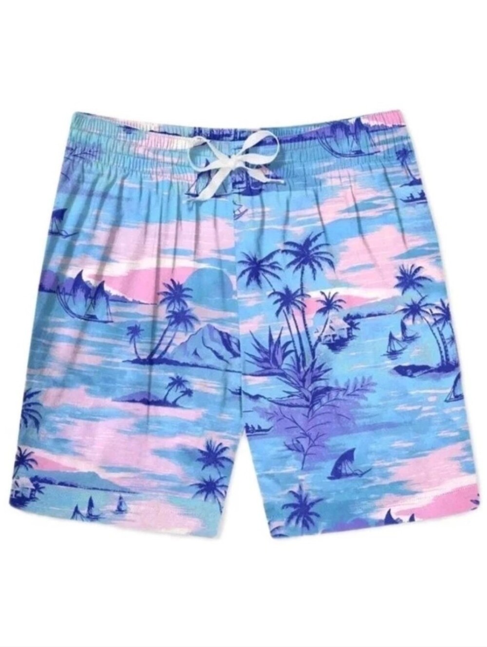 Chubbies She Got The Ticket To Tides Swim Trunks Shorts Sz XL/5.5"Blue Pink Nwot